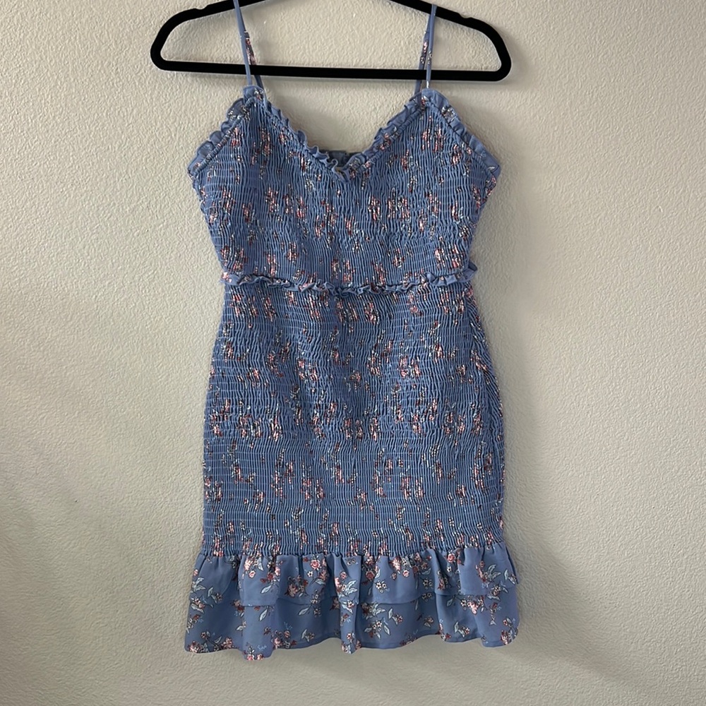 Blue floral dress size medium